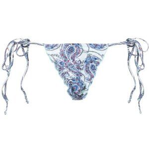 Frankies Bikinis  Tidal Shine Paisley-Print Bikini Bottoms Size: L NWT